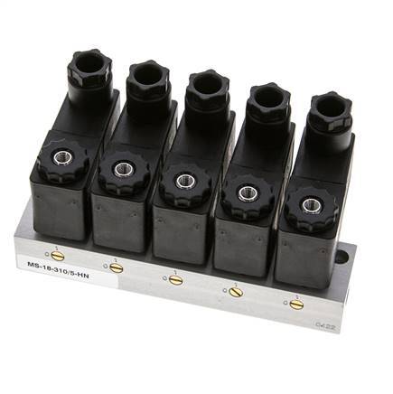 5x3/2 G1/8'' NC Solenoid Valve 24V DC -0.95-10bar/-13.2-140psi Airtec