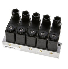5x3/2 G1/8'' NC Solenoid Valve 24V DC -0.95-10bar/-13.2-140psi Airtec