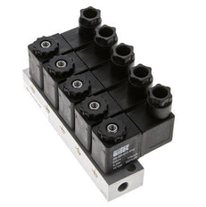 5x3/2 G1/8'' NC Solenoid Valve 24V DC -0.95-10bar/-13.2-140psi Airtec