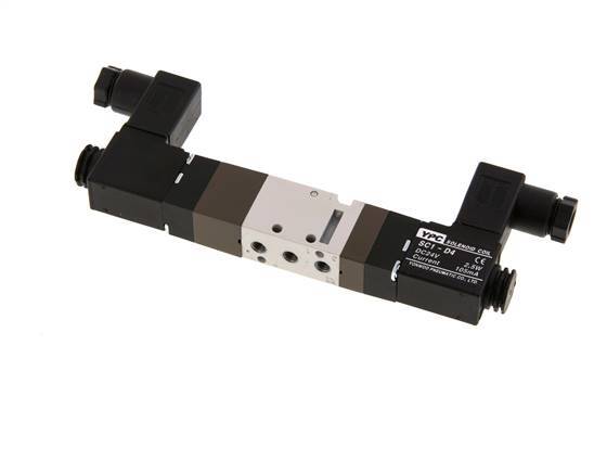 5/3 M5 Pressure Center Solenoid Valve 24V DC 2-10bar/28-140psi YPC