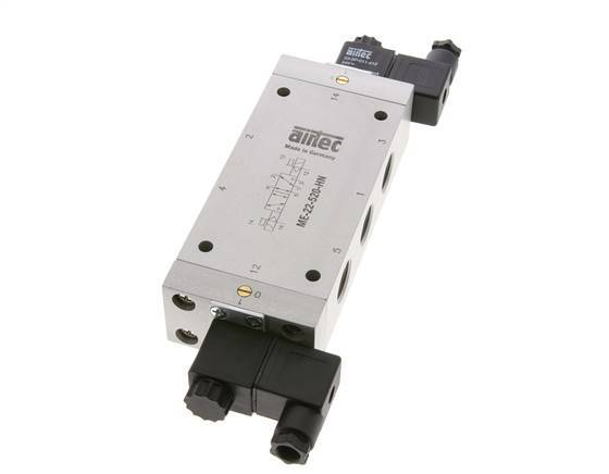5/2 G1/2'' (G1/8'') Bistable Solenoid Valve External Pilot 230V AC 0-10bar/0-140psi Airtec