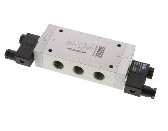 5/2 G1/2'' (G1/8'') Bistable Solenoid Valve External Pilot 230V AC 0-10bar/0-140psi Airtec
