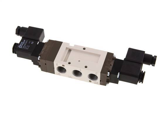 5/3 G3/8'' Exhaust Center Solenoid Valve 24V AC 2-10bar/28-140psi YPC