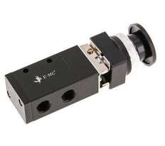 3/2 G1/4'' Universal Palm Button Valve Black 0-8bar/0-112psi E.MC