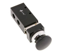 3/2 G1/4'' Universal Palm Button Valve Black 0-8bar/0-112psi E.MC