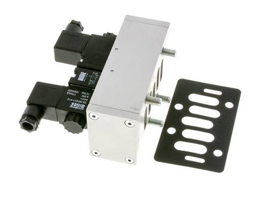 5/3 ISO 5599-3 Exhaust Center Solenoid Valve 24V AC 3-10bar/42-140psi Airtec