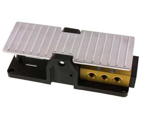 5/3 G1/4'' Exhaust Center Foot Pedal Valve Detent 2.5-10bar/35.0-140psi