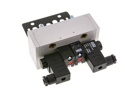 5/2 ISO 5599-3 Bistable Solenoid Valve 12V DC 2-10bar/28-140psi Airtec