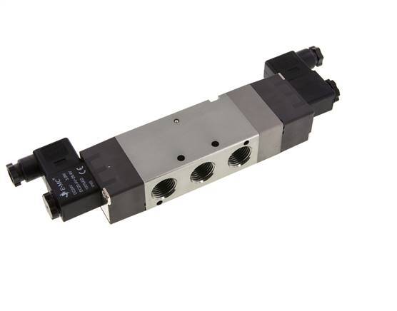 5/3 G1/2'' Exhaust Center Solenoid Valve 12V DC 1.5-8bar/21.0-112psi E.MC