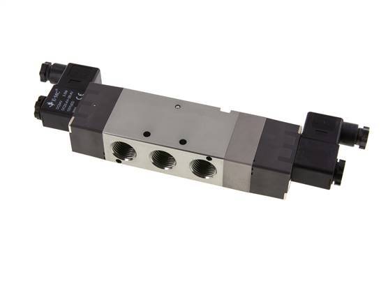 5/3 G1/2'' Exhaust Center Solenoid Valve 12V DC 1.5-8bar/21.0-112psi E.MC