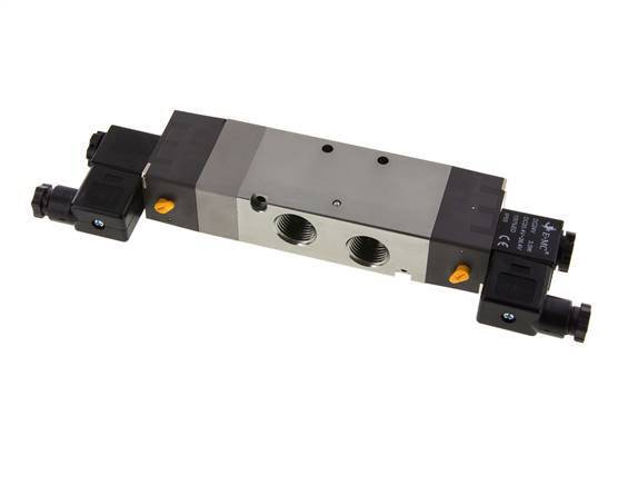5/3 G1/2'' Exhaust Center Solenoid Valve 12V DC 1.5-8bar/21.0-112psi E.MC