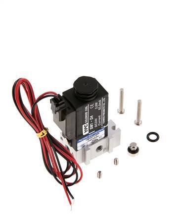 3/2 M5 NC Solenoid Valve 24V DC 0-8bar/0-112psi 2-pin Plug YPC