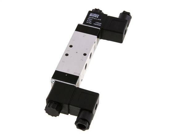 5/3 G1/8'' Center Closed Solenoid Valve 12V DC 3-10bar/42-140psi Airtec