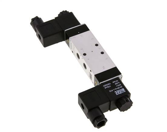 5/3 G1/8'' Center Closed Solenoid Valve 12V DC 3-10bar/42-140psi Airtec