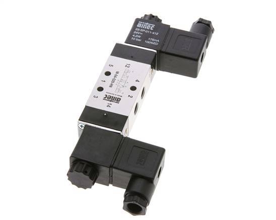 5/2 G1/8'' Bistable Solenoid Valve 12V DC 2.5-10bar/35.0-140psi Airtec