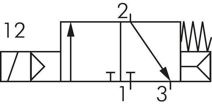 3/2 G1/2'' NC Solenoid Valve 24V DC 1.5-8bar/21.0-112psi E.MC