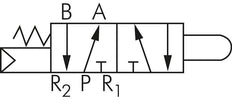5/2 G1/4'' (G1/8'') Stem Valve 0-8bar/0-112psi YPC