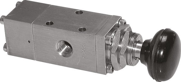 5/2 G1/4'' (G1/8'') Push Button Valve Stainless Steel -0.95-12bar/-13.2-168psi