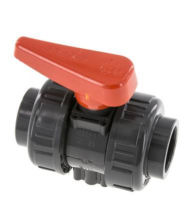 PVC 2-way Ball Valve True Union 32 mm Socket EPDM