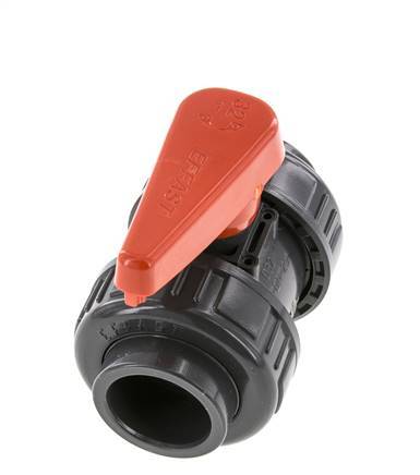 PVC 2-way Ball Valve True Union 32 mm Socket EPDM