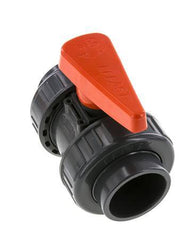 PVC 2-way Ball Valve True Union 50 mm Socket FKM