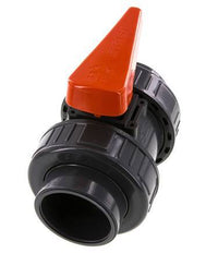 PVC 2-way Ball Valve True Union 63 mm Socket FKM