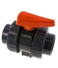 PVC 2-way Ball Valve True Union 63 mm Socket FKM
