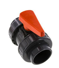 PVC 2-way Ball Valve True Union 63 mm Socket FKM
