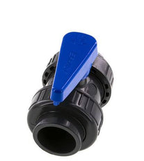 PVC 2-way Ball Valve True Union 40 mm Socket EPDM