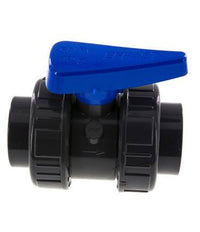 PVC 2-way Ball Valve True Union 50 mm Socket EPDM