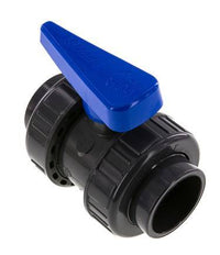 PVC 2-way Ball Valve True Union 50 mm Socket EPDM