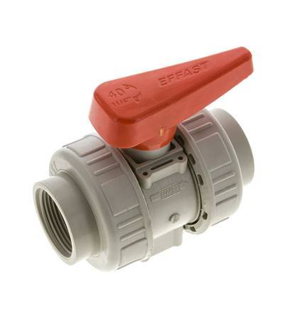 PP-H 2-way Ball Valve True Union Rp 1 1/4'' FKM