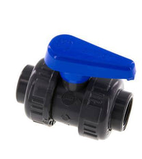 PVC 2-way Ball Valve True Union Rp 1/2'' EPDM