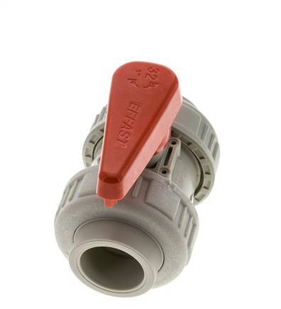 PP-H 2-way Ball Valve True Union 32 mm EPDM