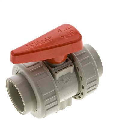 PP-H 2-way Ball Valve True Union 50 mm EPDM
