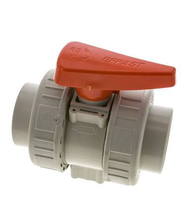 PP-H 2-way Ball Valve True Union 63 mm EPDM