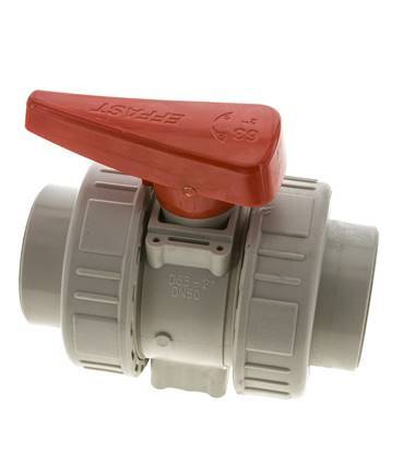 PP-H 2-way Ball Valve True Union 63 mm FKM