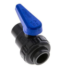 PVC 2-way Ball Valve Single Union 20 mm Socket EPDM