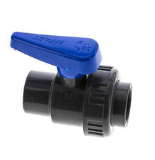 PVC 2-way Ball Valve Single Union 32 mm Socket EPDM