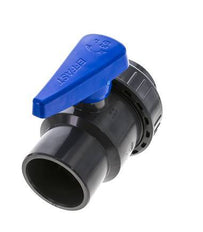 PVC 2-way Ball Valve Single Union 63 mm Socket EPDM