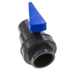 PVC 2-way Ball Valve Single Union 63 mm Socket EPDM