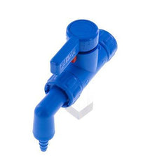 PE 2-way Ball Valve 10 mm Hose Barbs