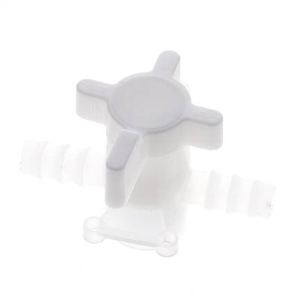 PVDF 3-way Ball Valve 10 mm Hose Barbs