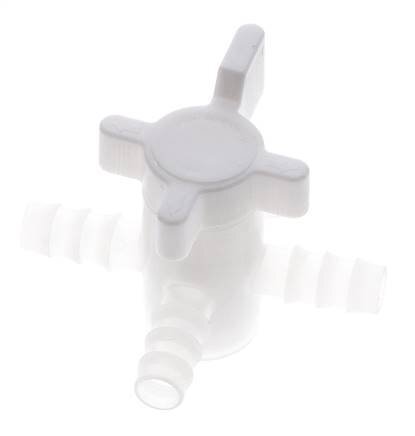 PVDF 3-way Ball Valve 10 mm Hose Barbs