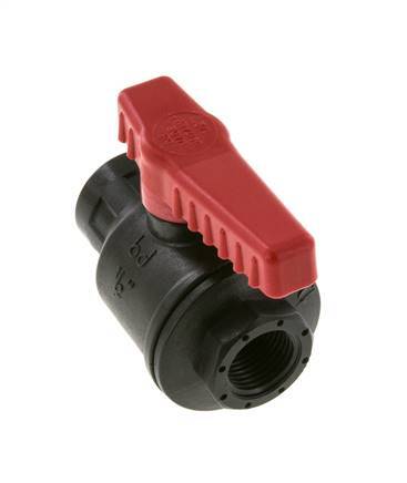 PP 2-way Ball Valve G 1/2'' PTFE/FKM