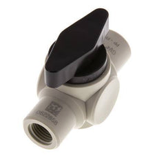 PP 2-way Ball Valve G 1/4'' FKM Vacuum