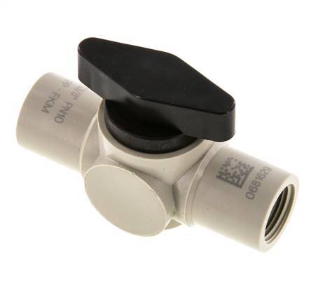 PP 2-way Ball Valve G 3/8'' FKM Vacuum