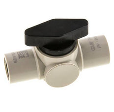 PP 2-way Ball Valve G 3/8'' FKM Vacuum