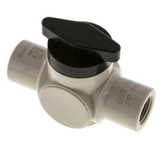 PP 2-way Ball Valve G 1/2'' FKM Vacuum