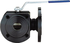 Flanged Ball Valve 3-Way T-port DN15 PN16 Steel Reduced Bore